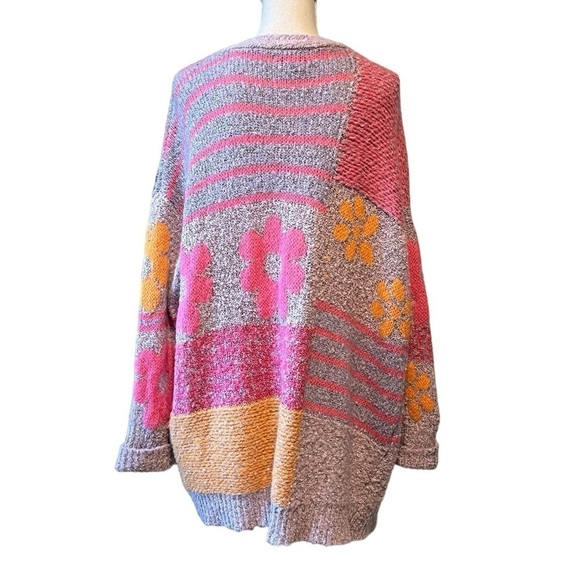 SINCERELY JULES WOMENS COLORFUL FLORAL OPEN CARDIGAN SIZE MEDIUM - Picture 3 of 12